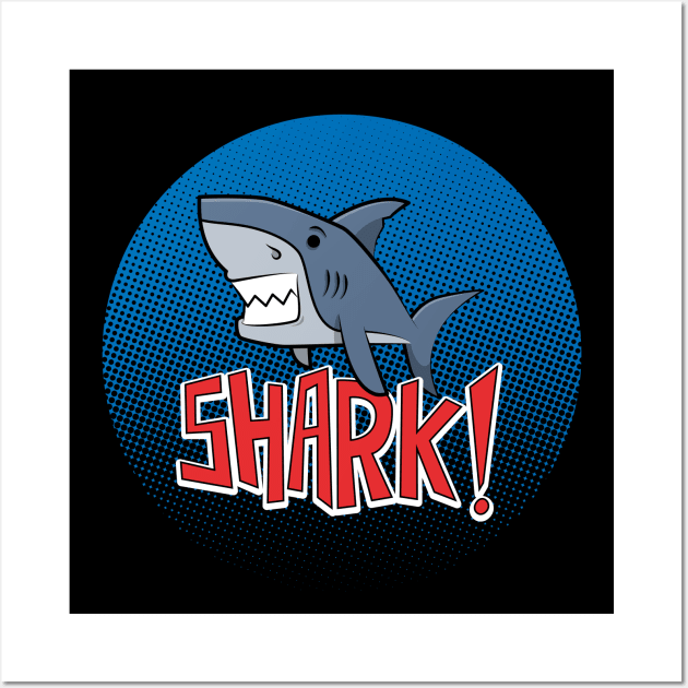 SHARK! Wall Art by Phil Tessier